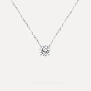 1 carat Round Floating Diamond Necklace