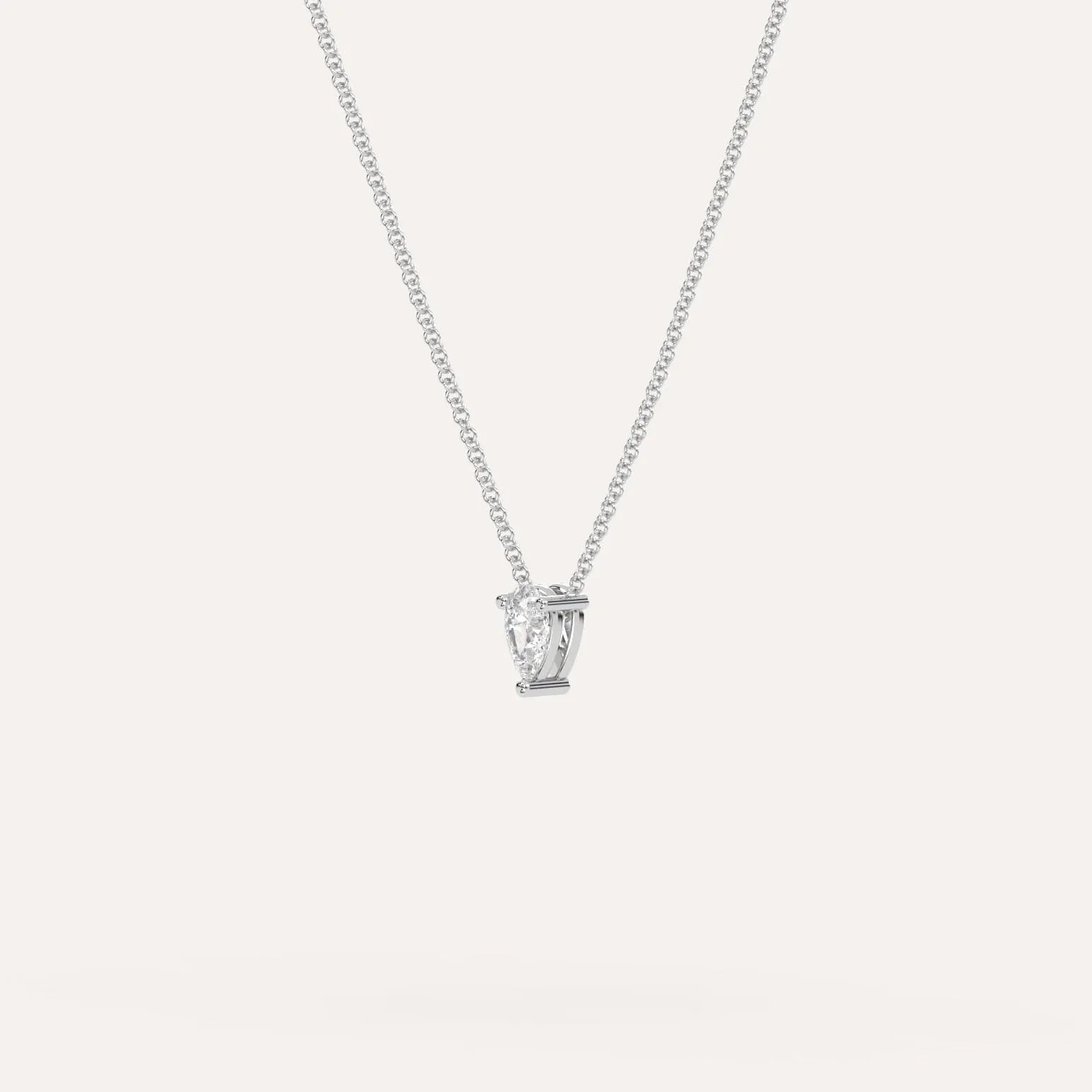 1/2 carat Pear Floating Diamond Necklace