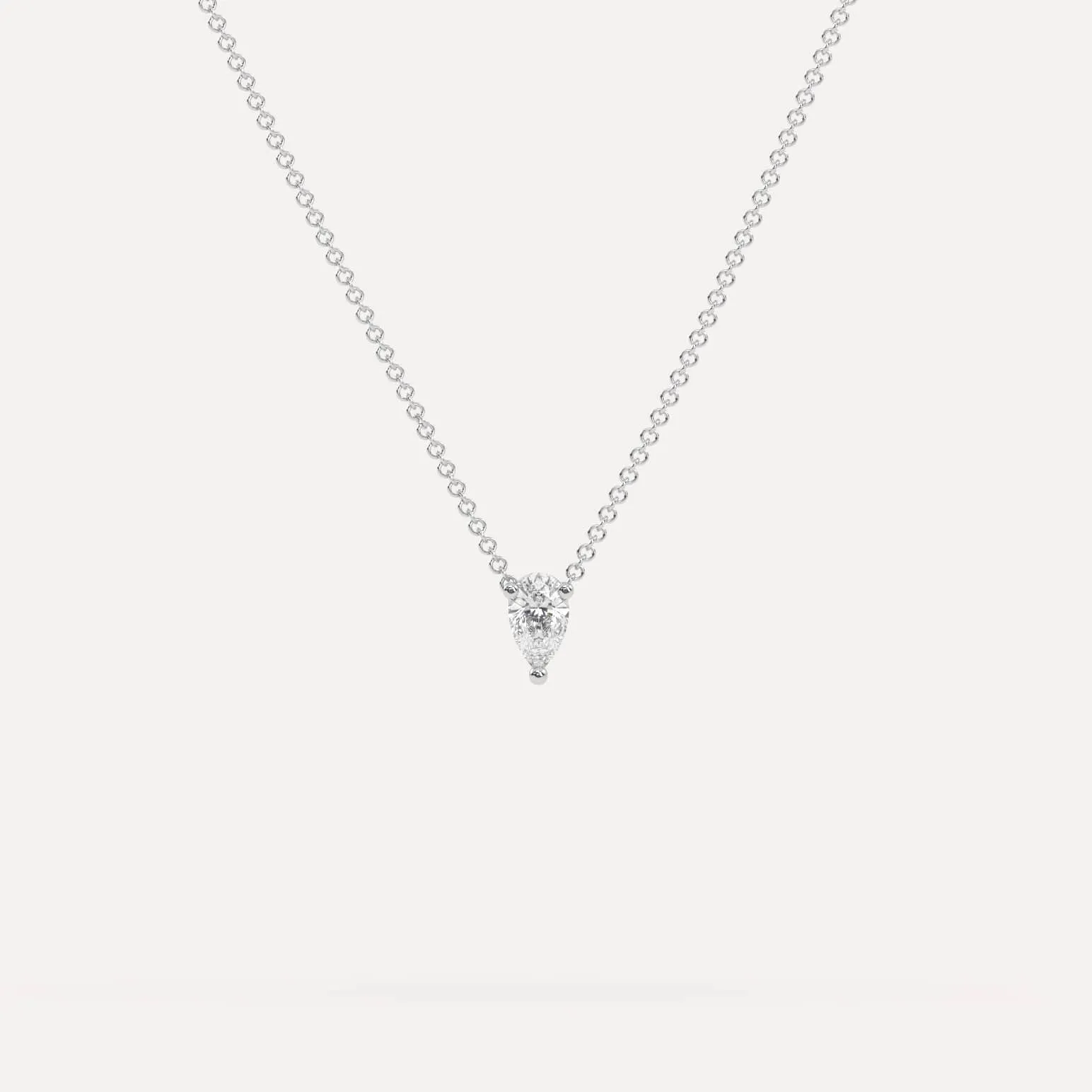1/2 carat Pear Floating Diamond Necklace