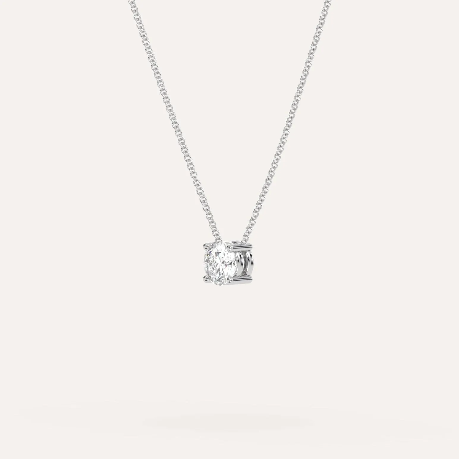 1/2 carat Round Floating Diamond Necklace