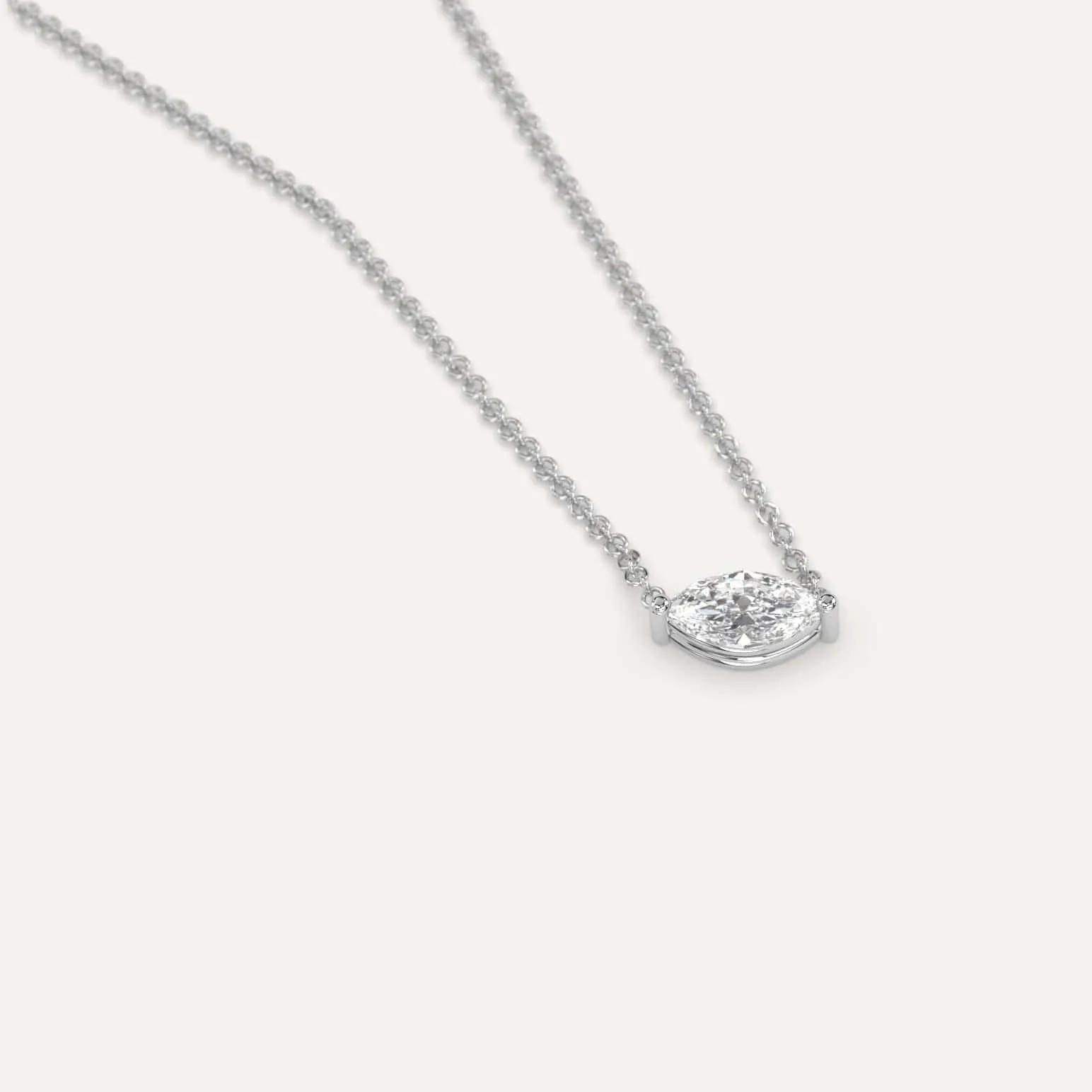 1/4 carat Marquise Floating Diamond Necklace
