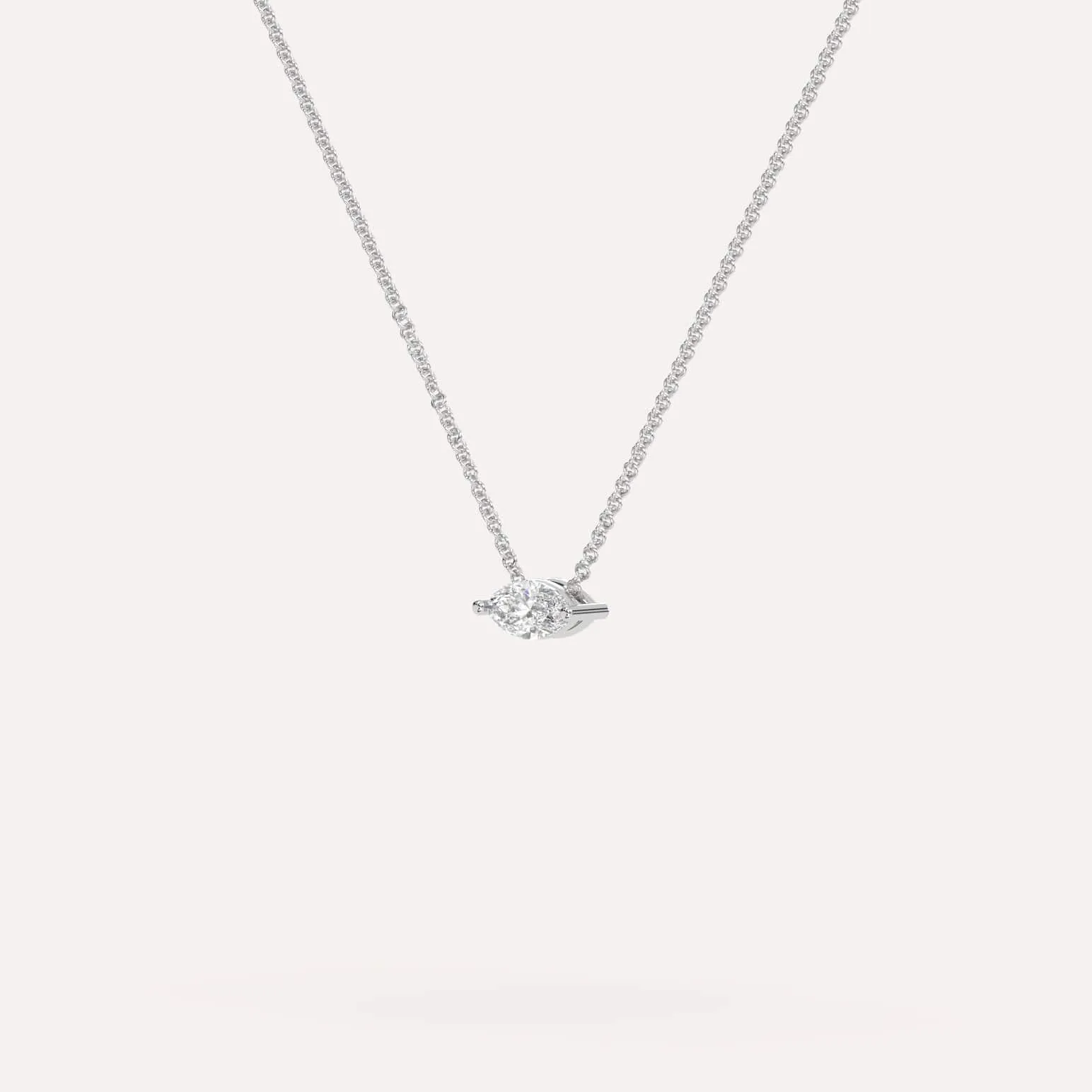 1/4 carat Marquise Floating Diamond Necklace