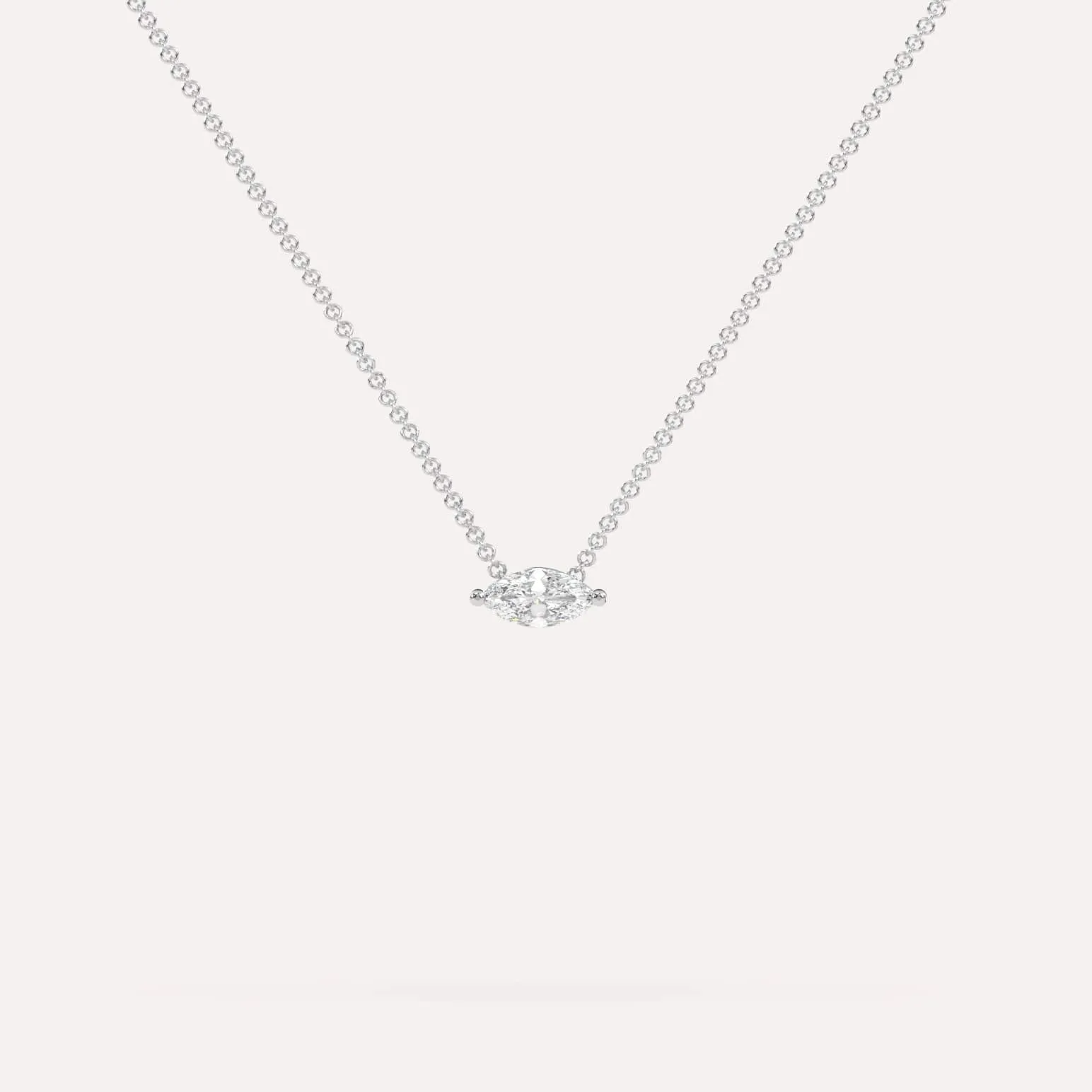 1/4 carat Marquise Floating Diamond Necklace