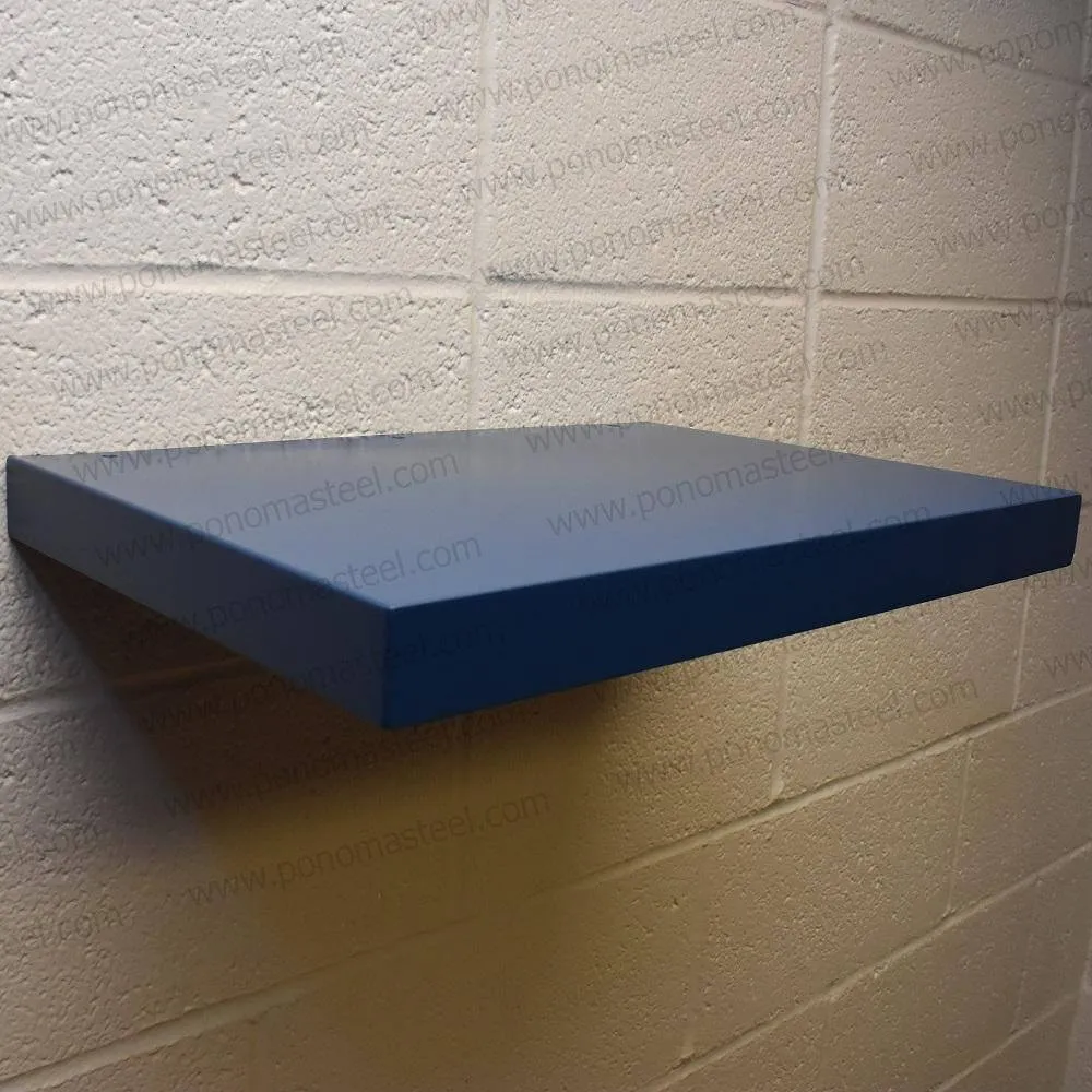 18"x10"x1.5" (cm.46x25.4x3.8) brushed stainless steel floating shelf