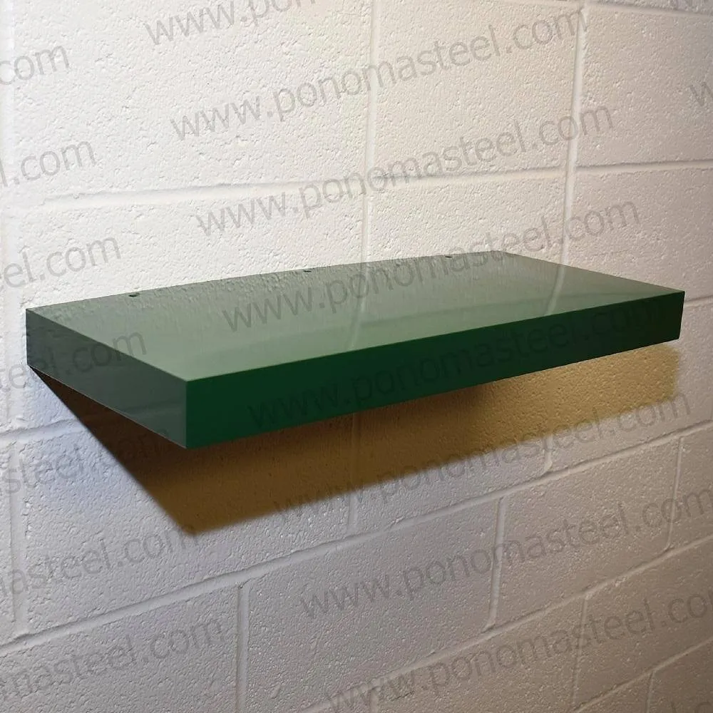 18"x10"x1.5" (cm.46x25.4x3.8) brushed stainless steel floating shelf