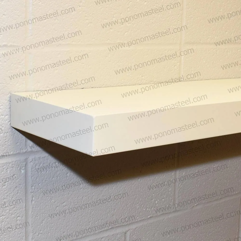 18"x10"x1.5" (cm.46x25.4x3.8) brushed stainless steel floating shelf