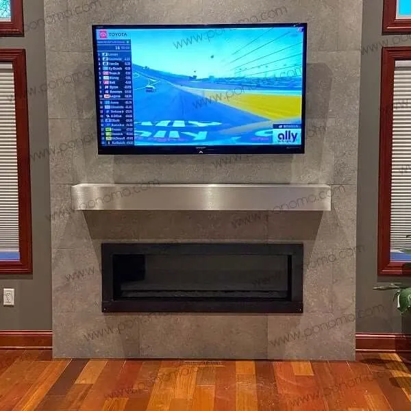 18"x10"x1.5" (cm.46x25.4x3.8) brushed stainless steel floating shelf