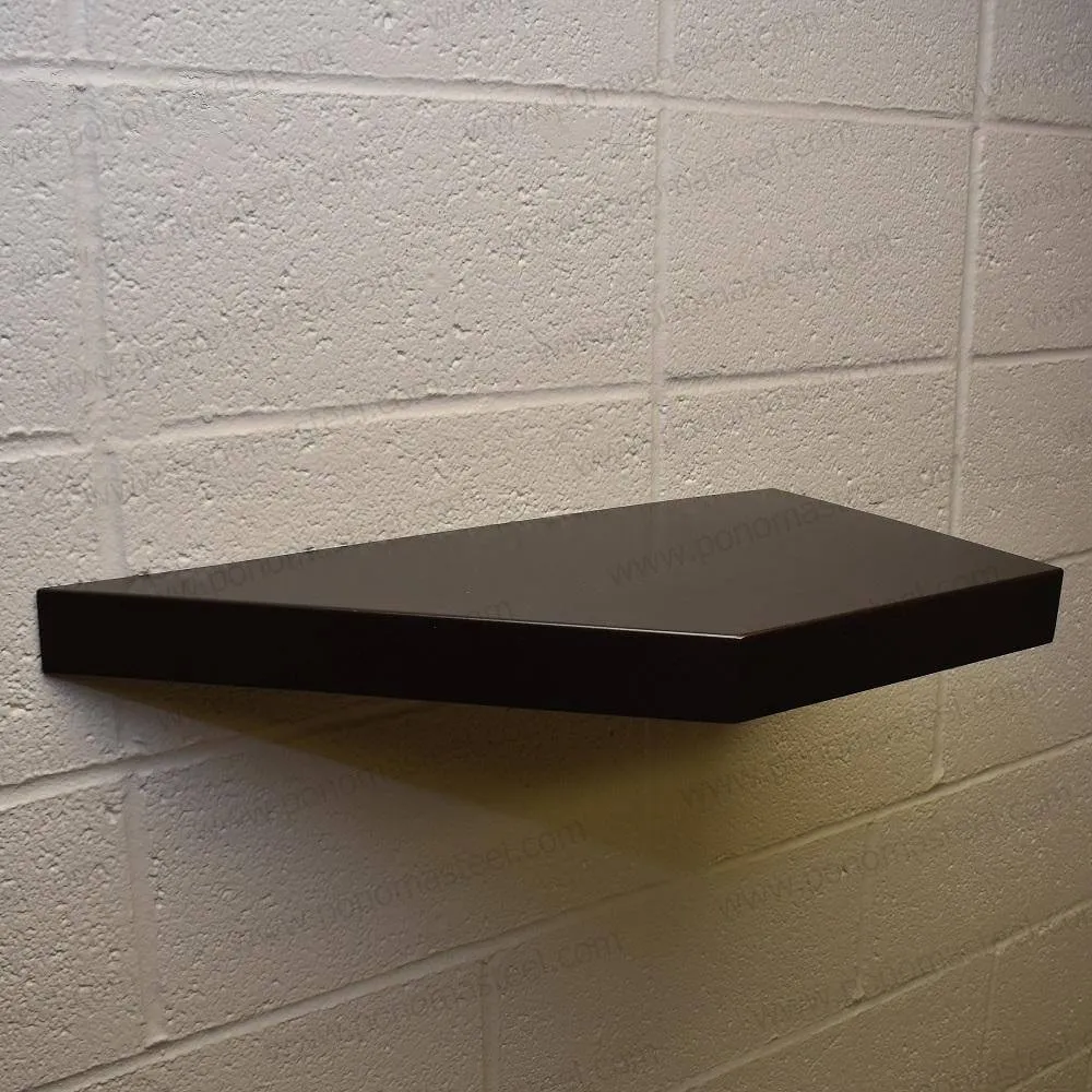 18"x10"x1.5" (cm.46x25.4x3.8) brushed stainless steel floating shelf