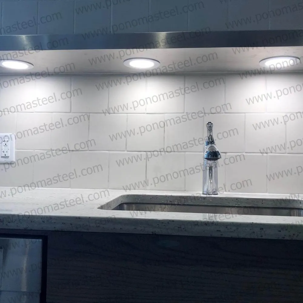 18"x10"x1.5" (cm.46x25.4x3.8) brushed stainless steel floating shelf