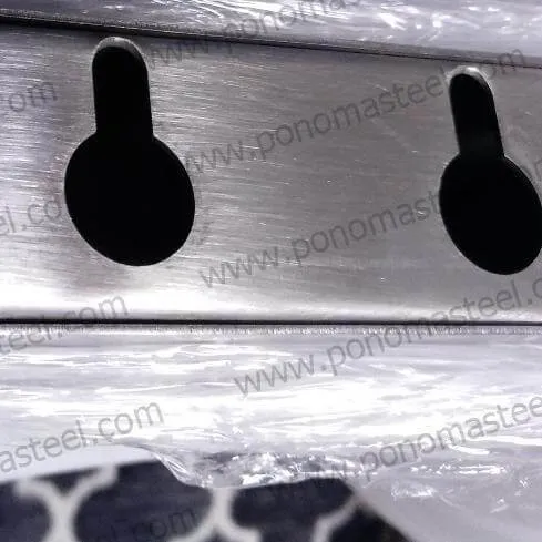 18"x10"x1.5" (cm.46x25.4x3.8) brushed stainless steel floating shelf