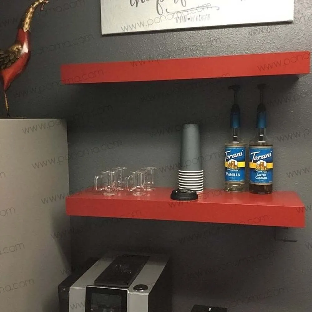 18"x10"x1.5" (cm.46x25.4x3.8) brushed stainless steel floating shelf