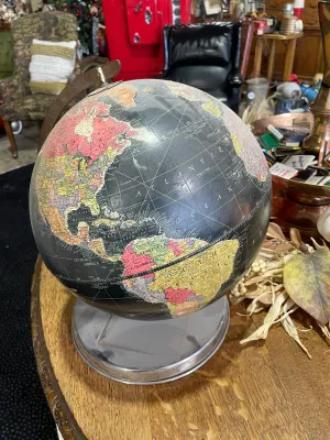 1960s Metal Globe