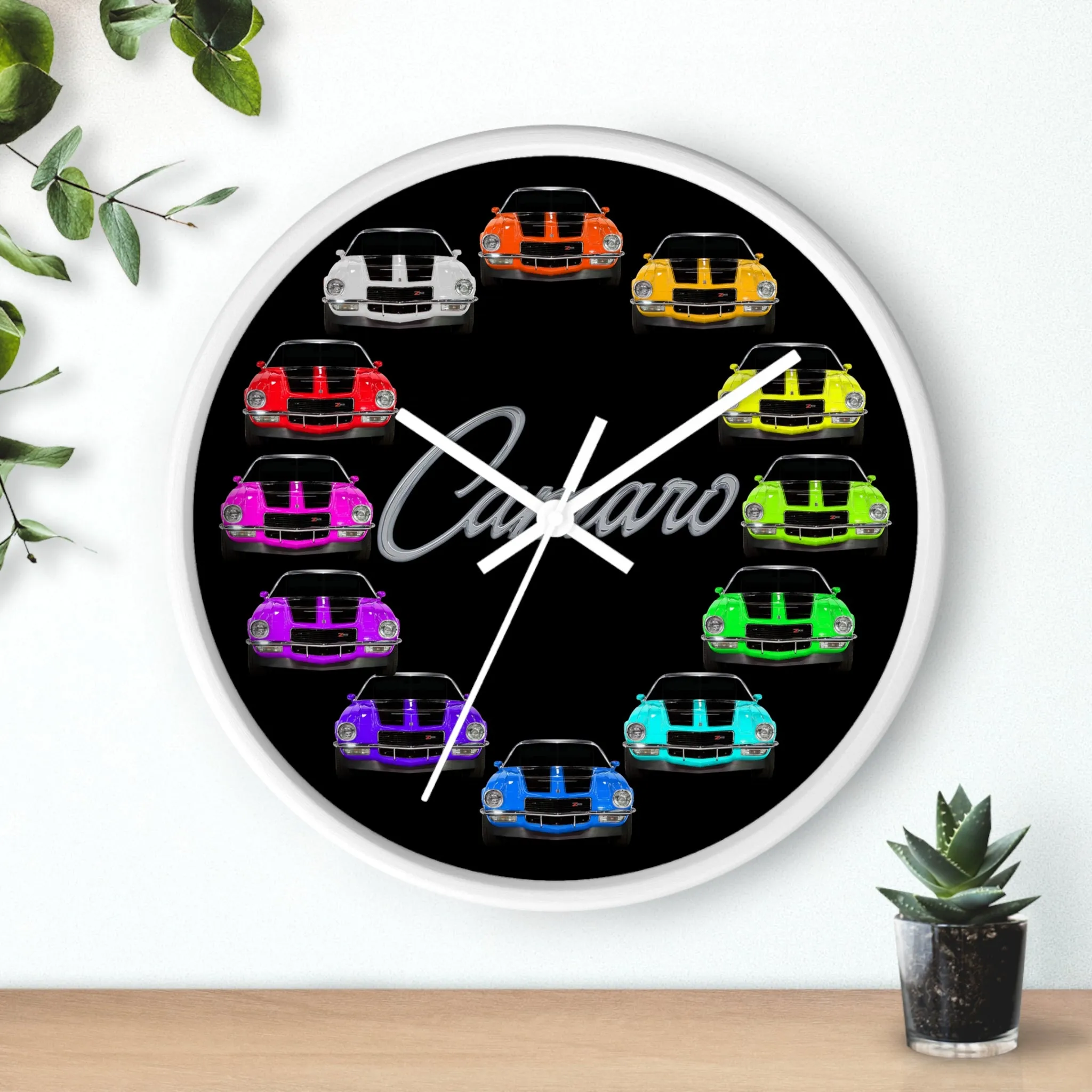 1970 Wall clock Gift Decor Classic Muscle Gift,hot rod,car, Black background