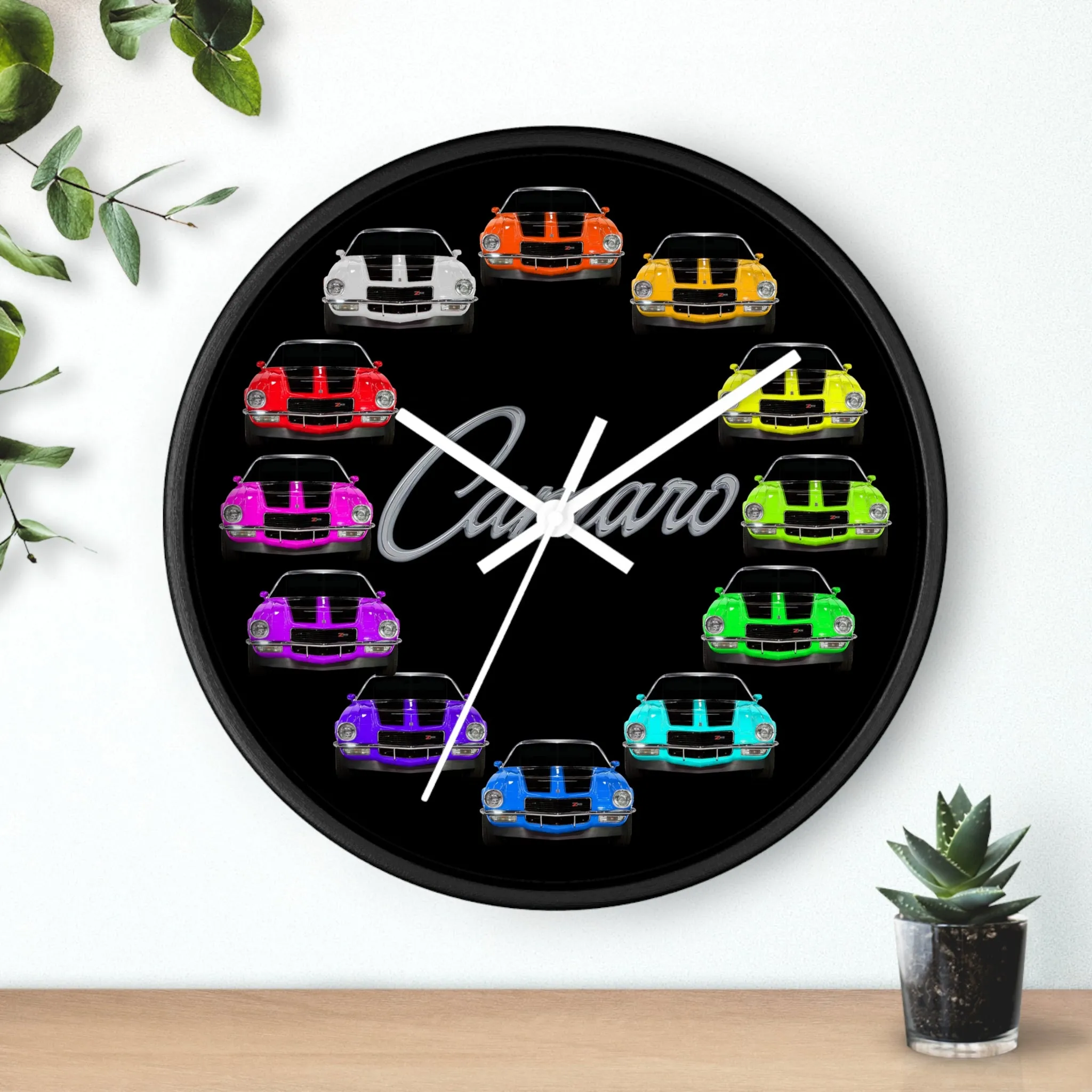 1970 Wall clock Gift Decor Classic Muscle Gift,hot rod,car, Black background