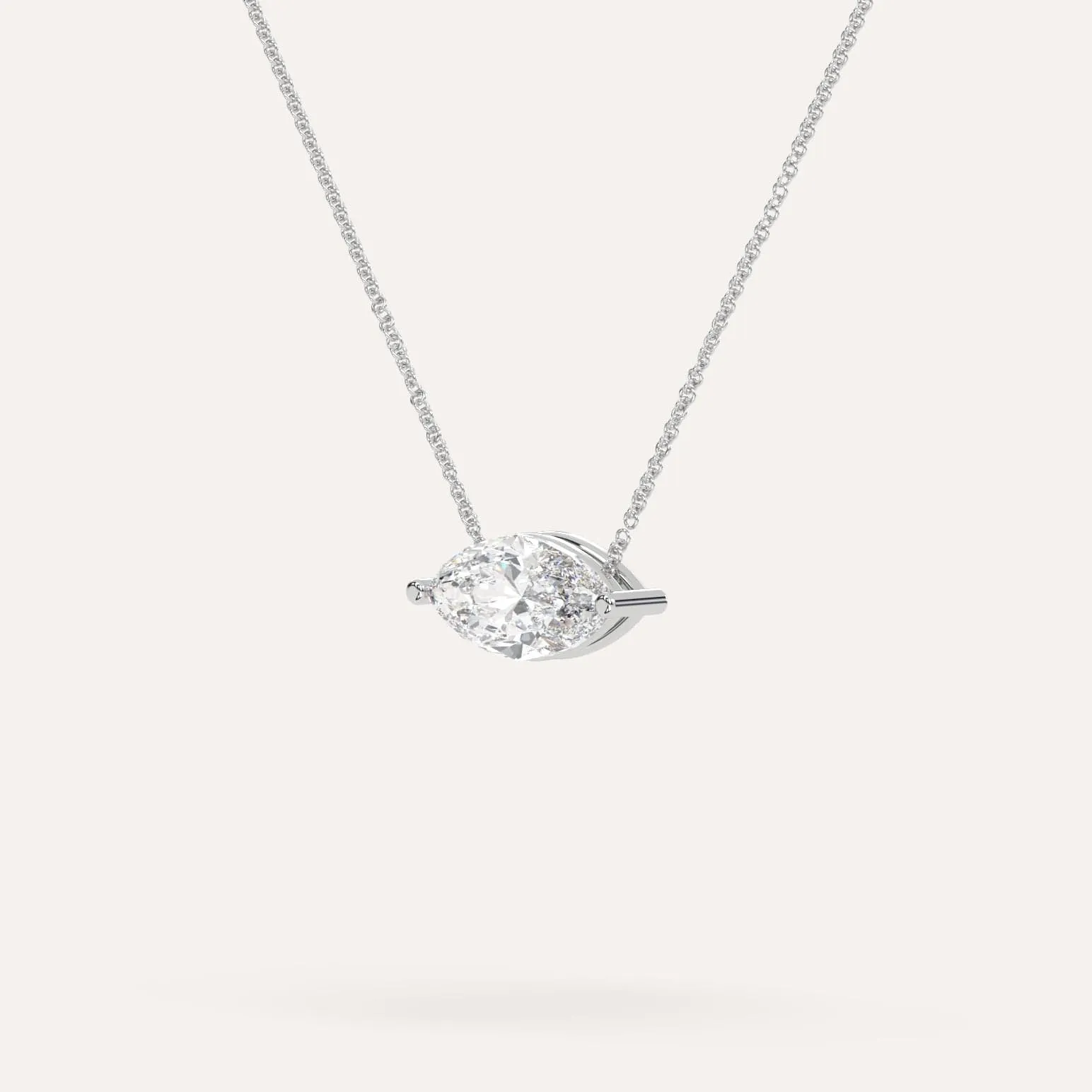2 carat Marquise Floating Diamond Necklace