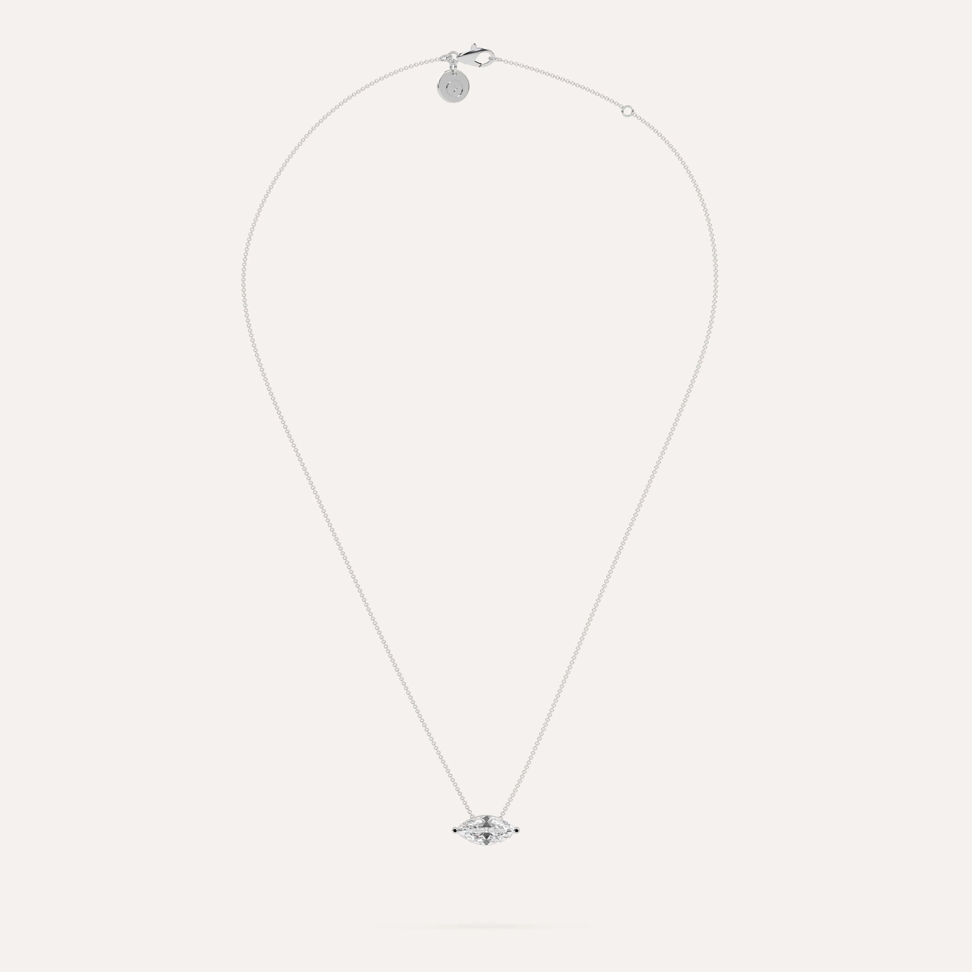 2 carat Marquise Floating Diamond Necklace
