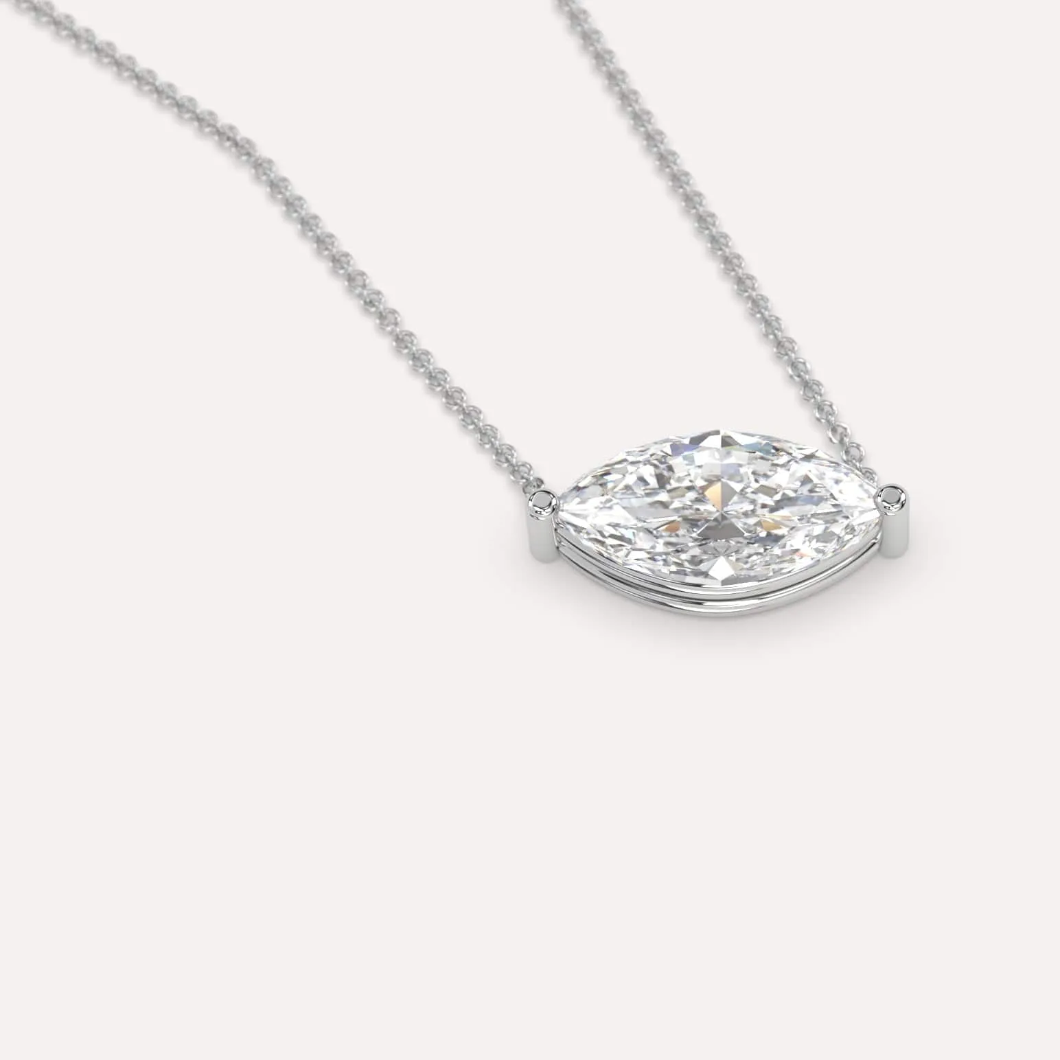 2 carat Marquise Floating Diamond Necklace