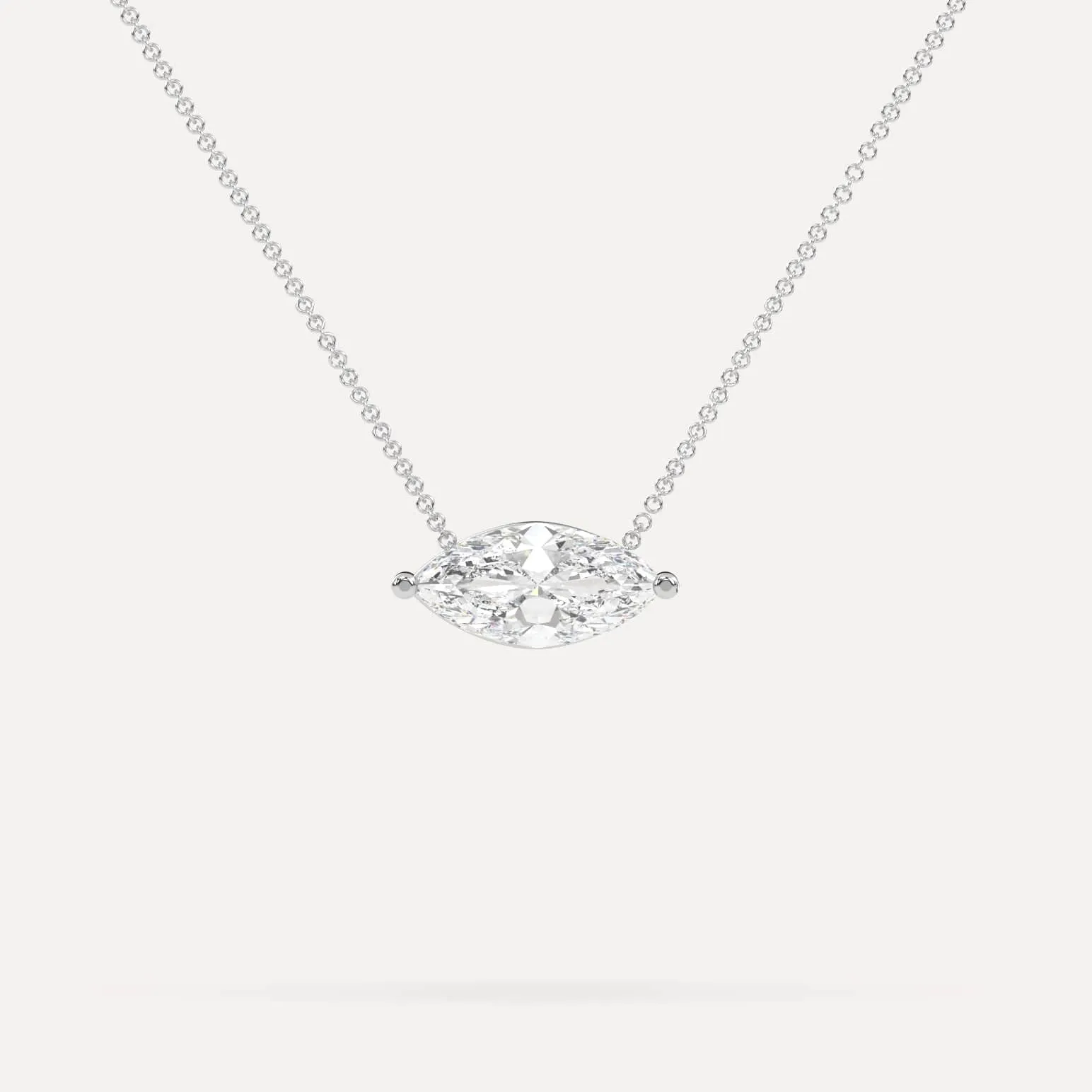 2 carat Marquise Floating Diamond Necklace