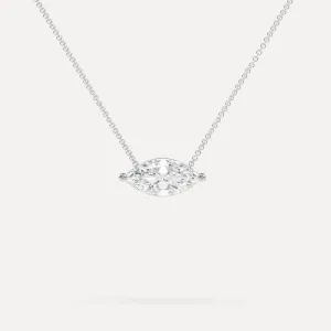 2 carat Marquise Floating Diamond Necklace