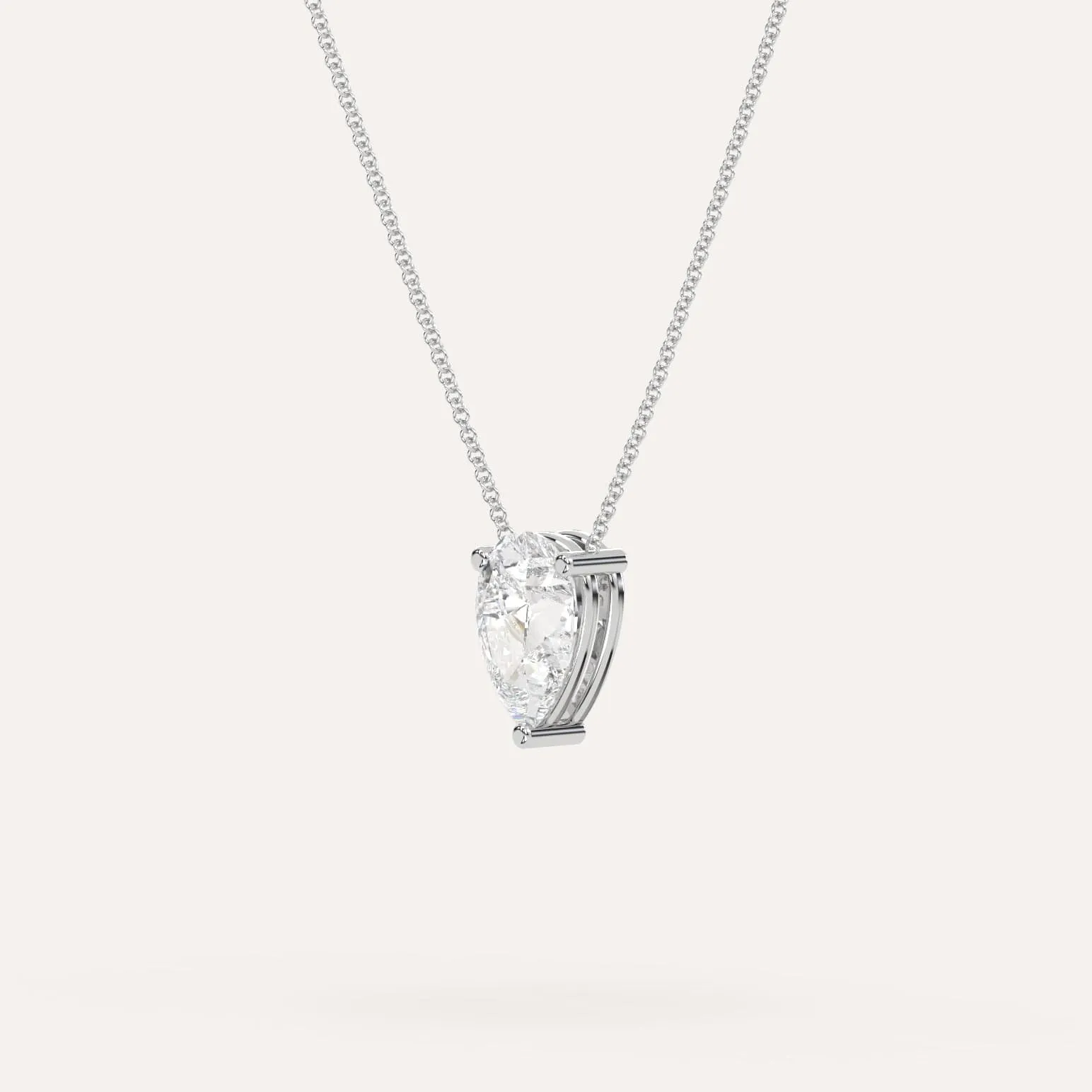 2 carat Pear Floating Diamond Necklace
