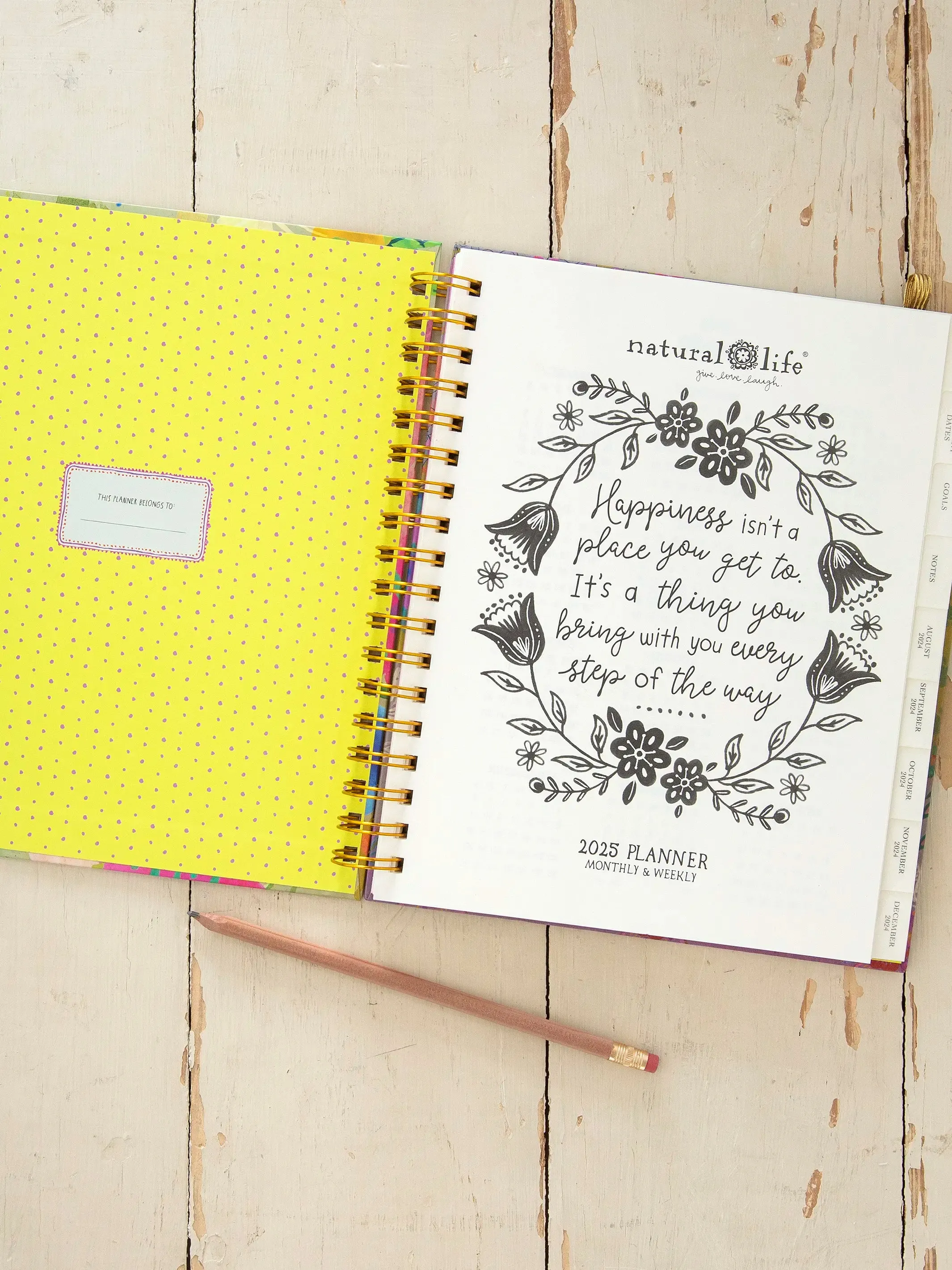 2024-25 17 Month Planner - Rainbow Flower Bouquet