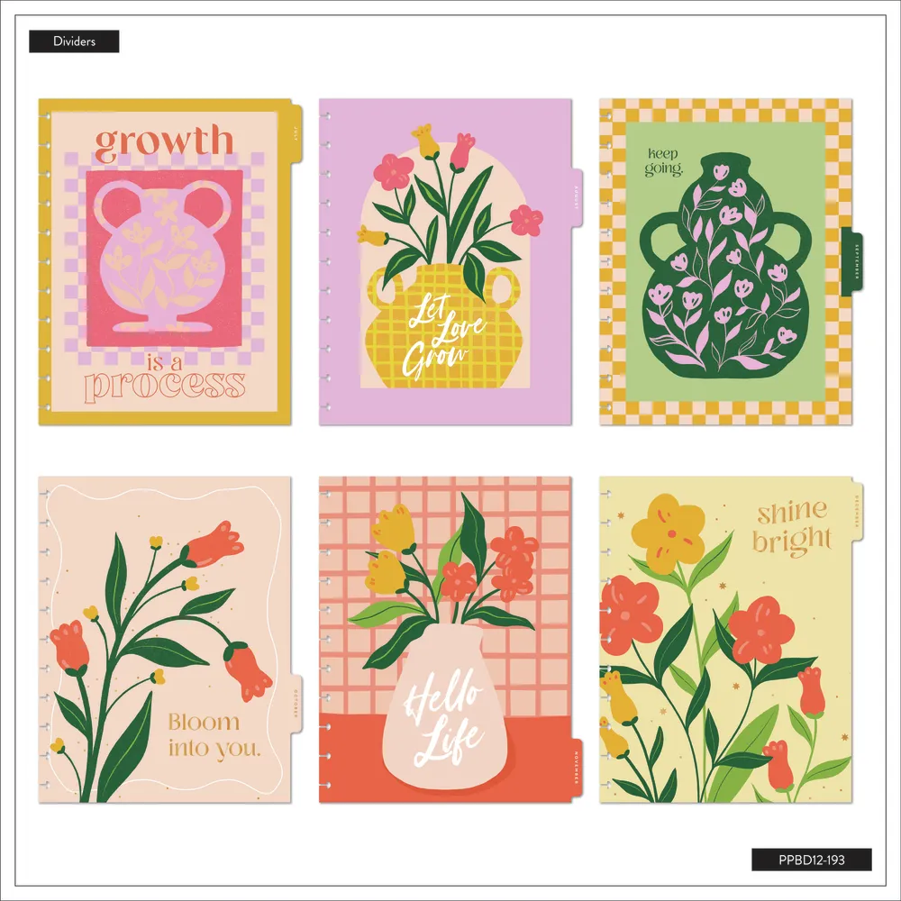 2024 Plants & Patterns Happy Planner - Big Dashboard Layout - 12 Months