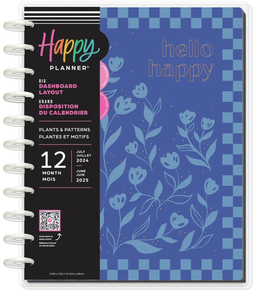 2024 Plants & Patterns Happy Planner - Big Dashboard Layout - 12 Months