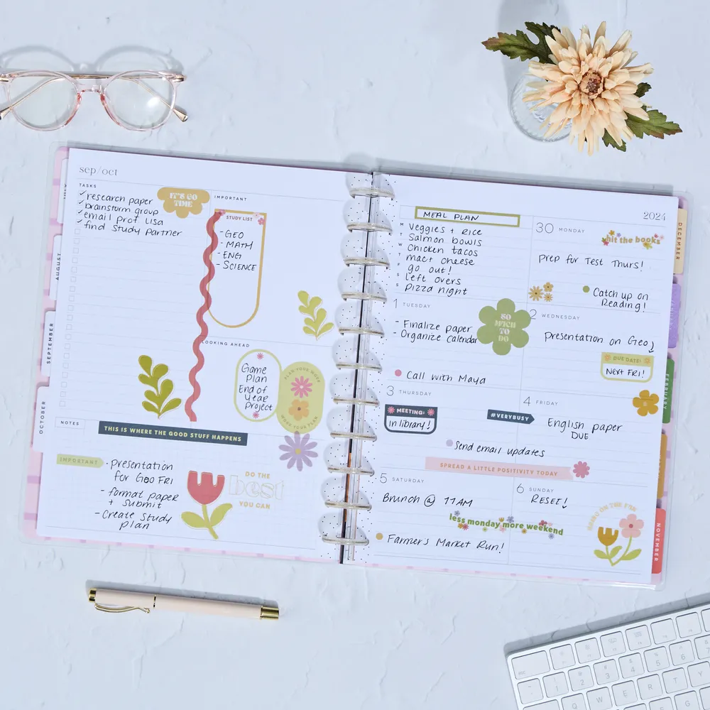 2024 Plants & Patterns Happy Planner - Big Dashboard Layout - 12 Months