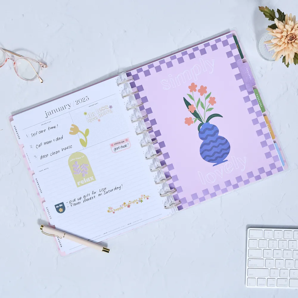 2024 Plants & Patterns Happy Planner - Big Dashboard Layout - 12 Months