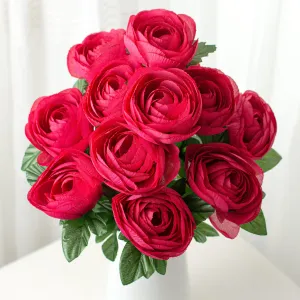 20" Ranunculus Bush: Fuchsia Pink (12 Stem)