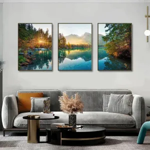 3 Piece Serene Autumn Framed Canvas Wall Art