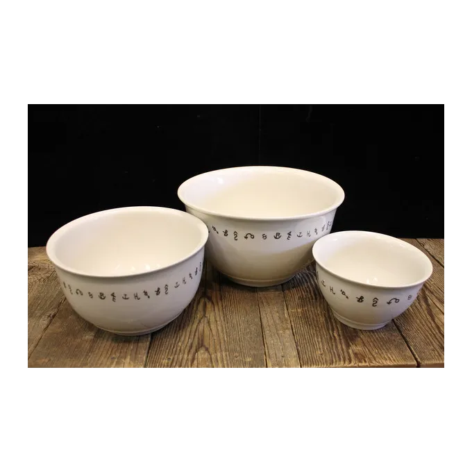 3 Piece Stoneware Mixing Bowls with Brands