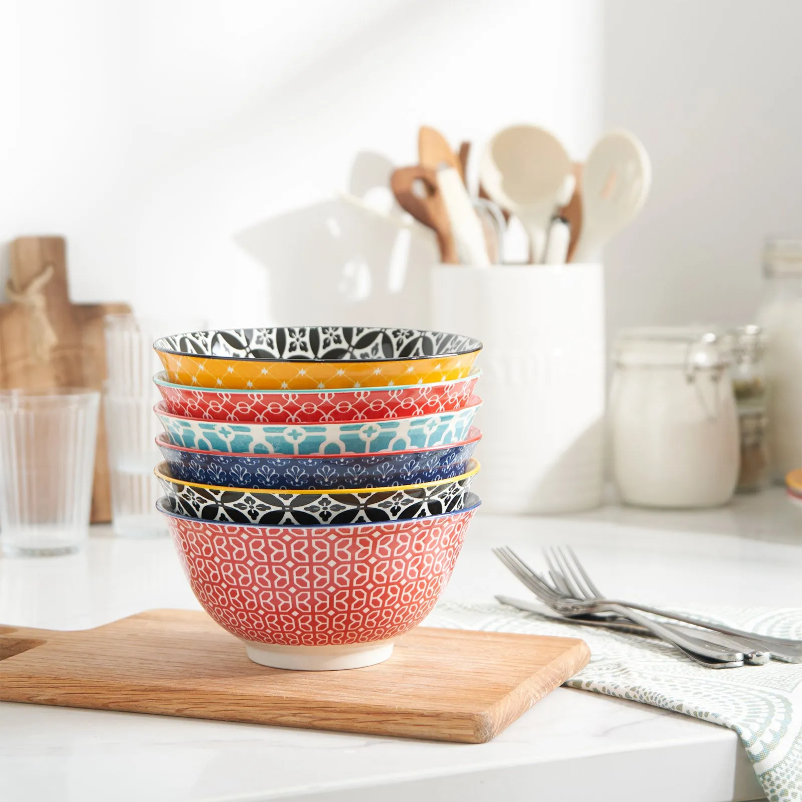 32 oz Ceramic Cereal Bowls - Set of 6