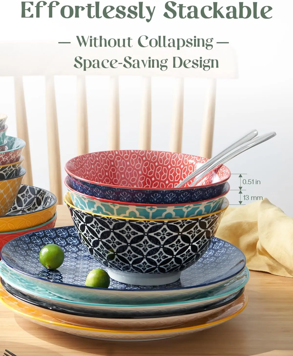 32 oz Ceramic Cereal Bowls - Set of 6