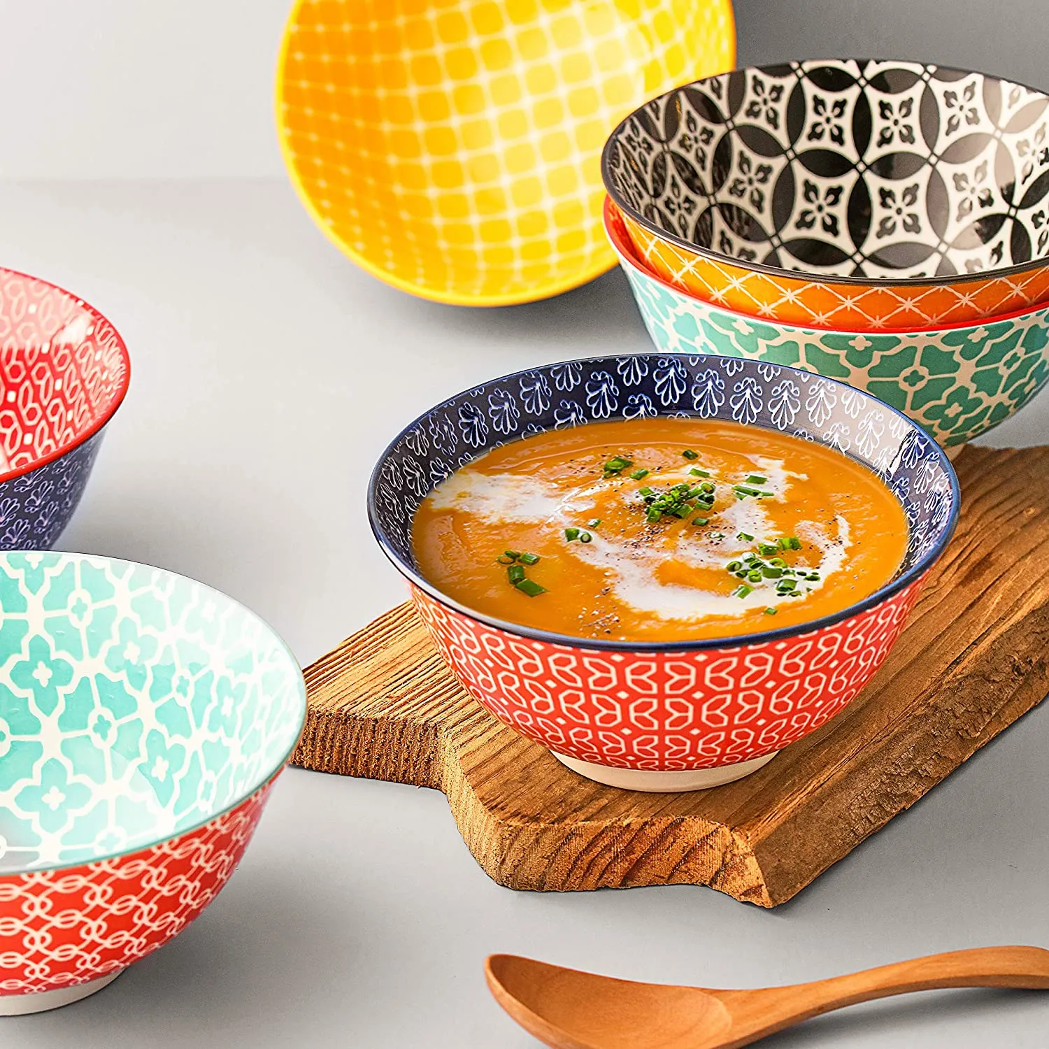 32 oz Ceramic Cereal Bowls - Set of 6