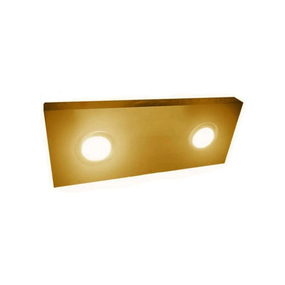 33"x12"x1.5" (cm.84x30.5x3.8) brushed stainless floating shelf with 2 LED lights
