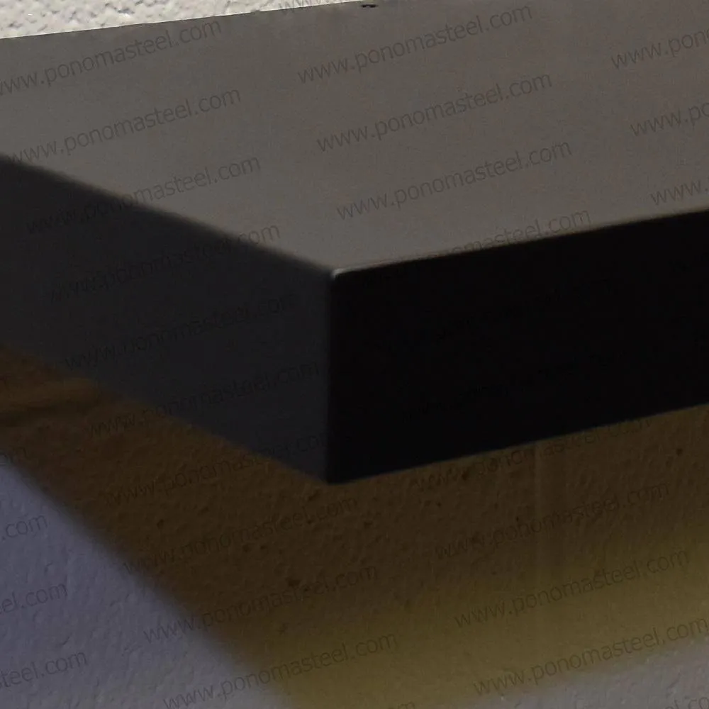 33"x12"x1.5" (cm.84x30.5x3.8) brushed stainless floating shelf with 2 LED lights