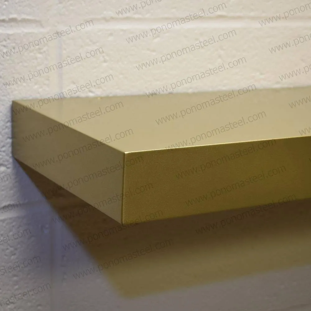 33"x12"x1.5" (cm.84x30.5x3.8) brushed stainless floating shelf with 2 LED lights