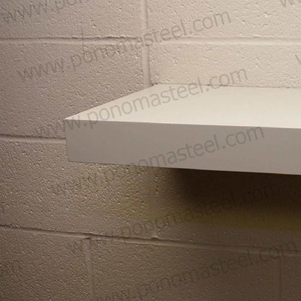 33"x12"x1.5" (cm.84x30.5x3.8) brushed stainless floating shelf with 2 LED lights