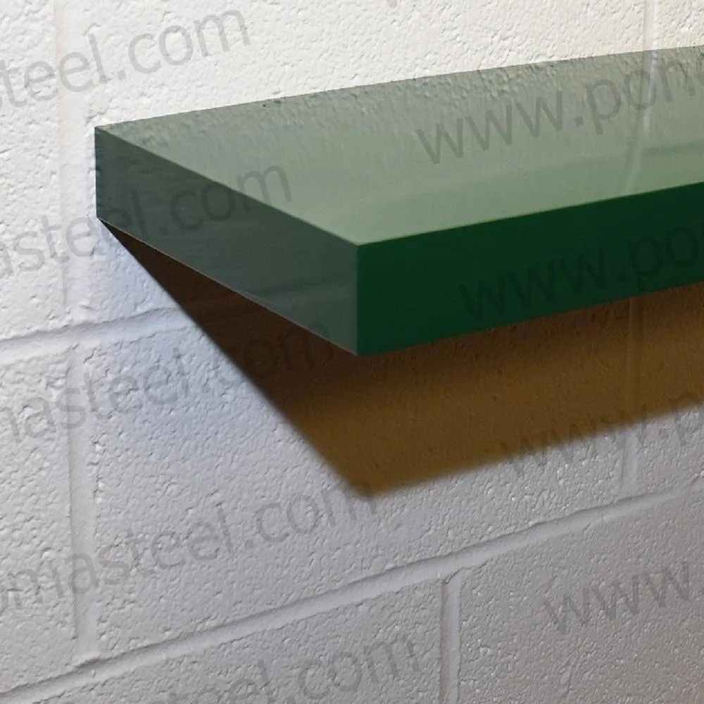 33"x12"x1.5" (cm.84x30.5x3.8) brushed stainless floating shelf with 2 LED lights
