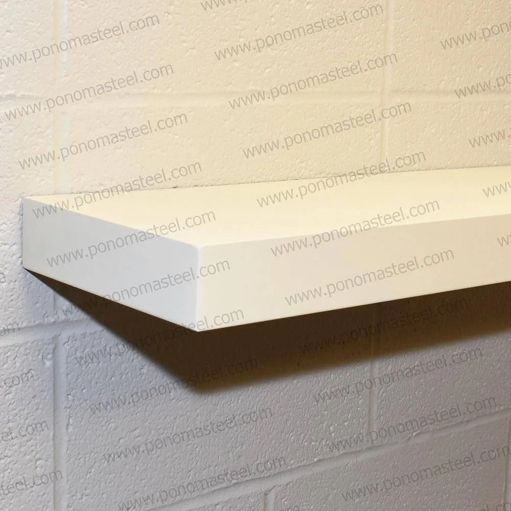 33"x12"x1.5" (cm.84x30.5x3.8) brushed stainless floating shelf with 2 LED lights
