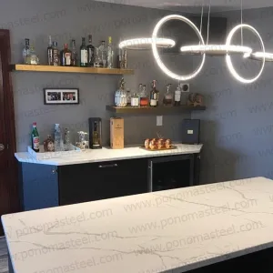 36"x12"x1.5" (cm.91.5x30.5x3.8) painted stainless steel floating shelf