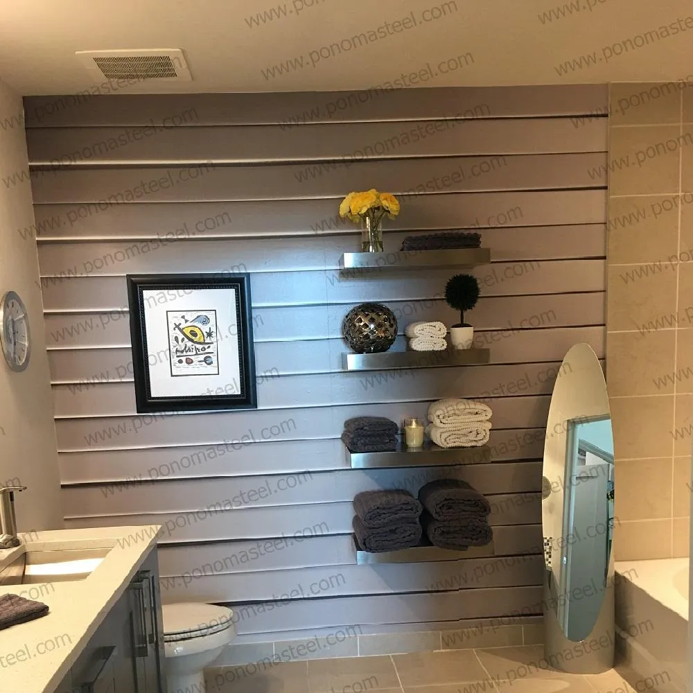48"x12"x2.0" (cm.121.9x30.5x5.1) brushed stainless steel floating shelf