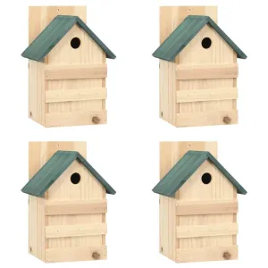 4x Wood Bird Houses