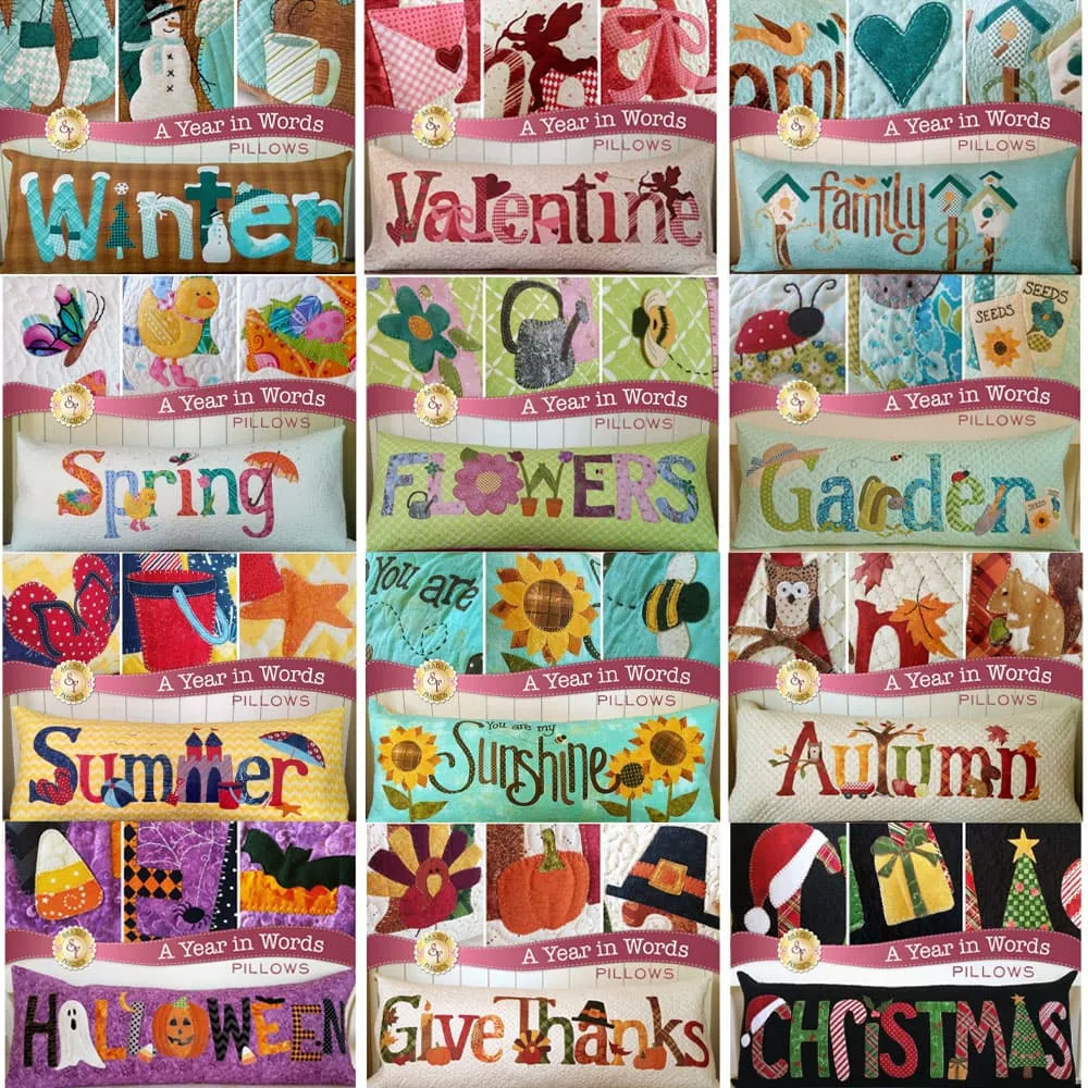 A Year in Words Pillow Pattern Series