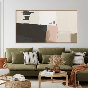 Abstract Beige Framed Canvas