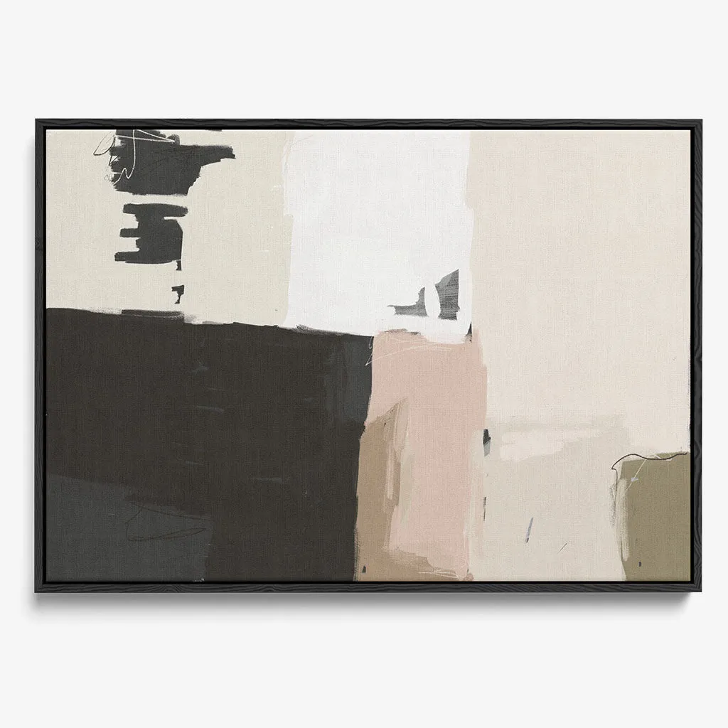 Abstract Beige Framed Canvas