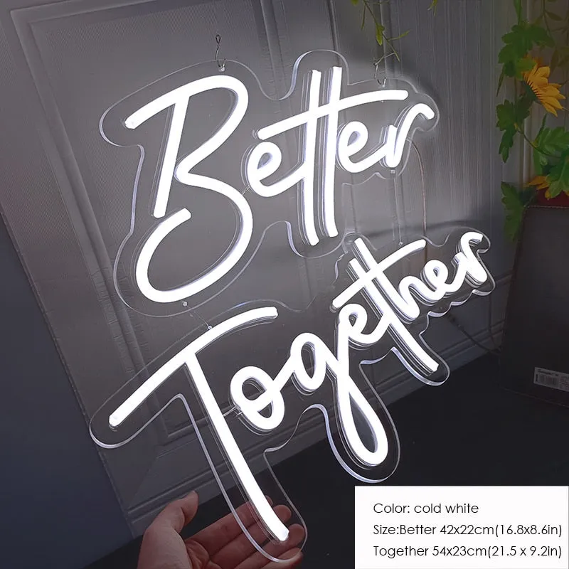 Acrylic Neon Signs Made For Indoor Wedding-Birthday or Any Party Decoration