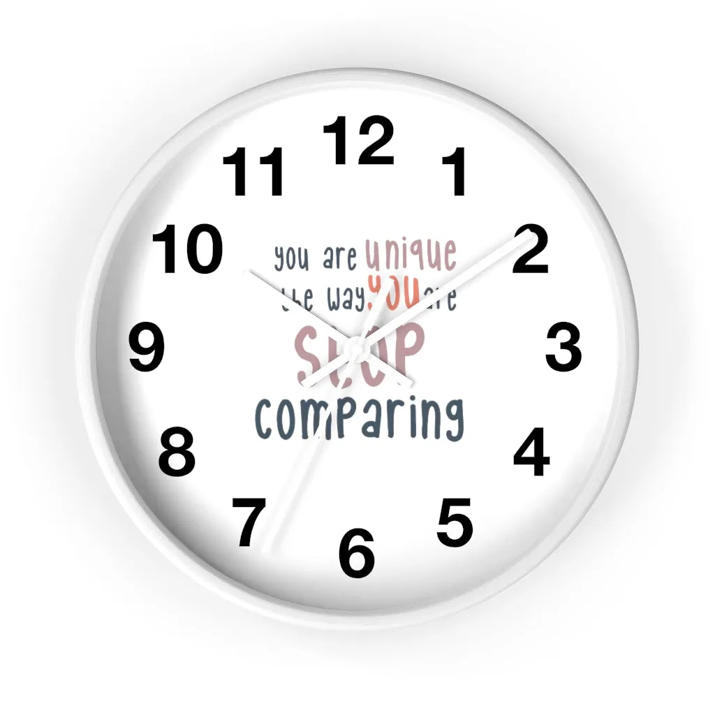 Affirmation Feminist pro choice Wall clock - I am me only me pink with coral
