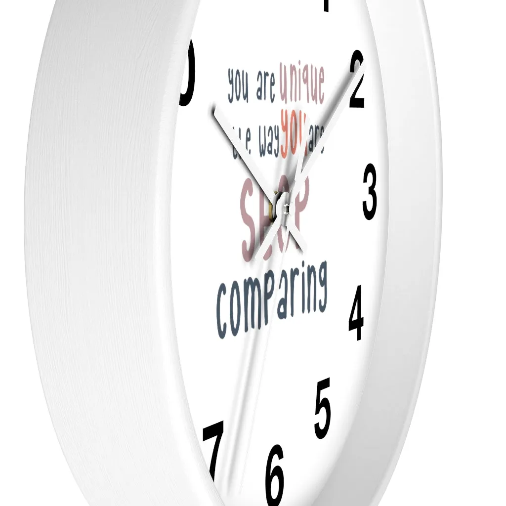 Affirmation Feminist pro choice Wall clock - I am me only me pink with coral